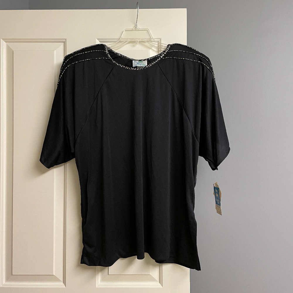 Coco Bay Miami Black Blouse Woman 1X-Large NWT